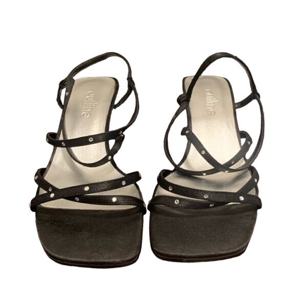 Outline black strappy heeled shoes‎ - Picture 7 of 8